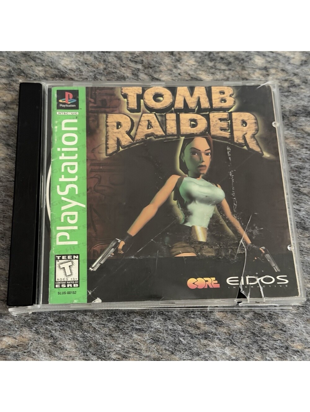 Tomb Raider Greatest Hits PS1 PlayStation 1 SLUS-00152 Disc Case Tested